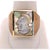 2010s 14 Karat Yellow Gold Mother of Pearl Cameo Contemporary Ring For Sale - Image 5 of 11