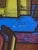 2000 - 2009 Hanging Stained Glass Window with Knightly Motif and Castle in Colored Glass For Sale - Image 5 of 8