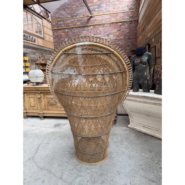 Emmanuelle Armchair in Wicker and Rattan For Sale - Image 11 of 14