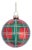 Glass Plaid Ball Ornaments (Set of 6) For Sale