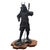 Japanese Samurai Bronze Tone Warrior Sculpture on Custom Wood Base 18" For Sale - Image 4 of 15