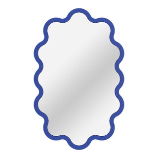 Large Contemporary Oval Wall Wavy Mirror – Hvyli Oval 90 For Sale