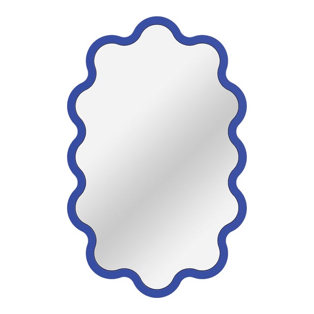 Large Contemporary Oval Wall Wavy Mirror – Hvyli Oval 90 For Sale