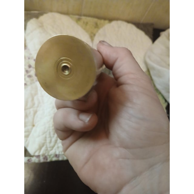 Contemporary Elegant Modernist Solid Brass Swan Neck Bud Vasr For Sale - Image 3 of 6