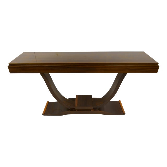 Art Deco French Console Table in Rosewood, 1930s For Sale