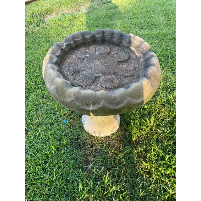 Vintage Concrete Birdbath For Sale - Image 10 of 10