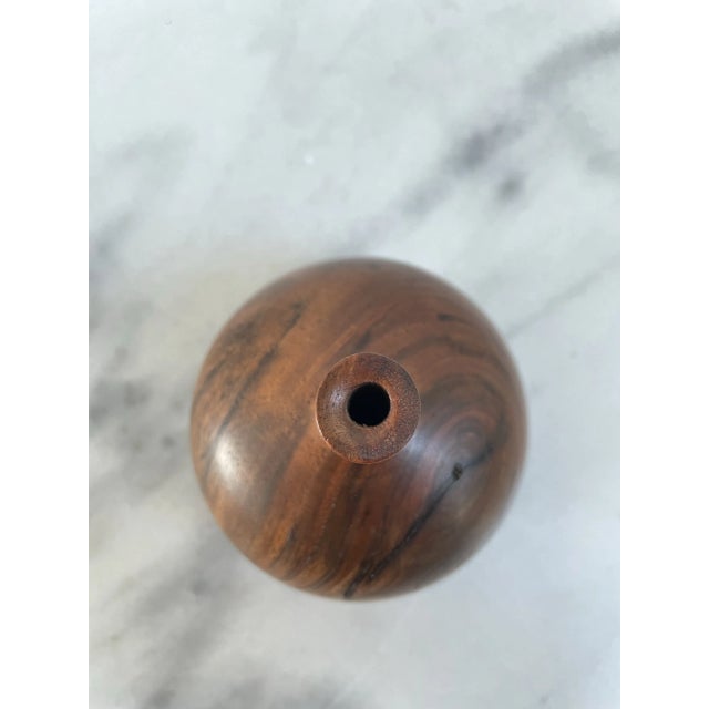 A small but striking Oregon black walnut weed pot with rich grain and a soft polished finish. The piece is marked and...