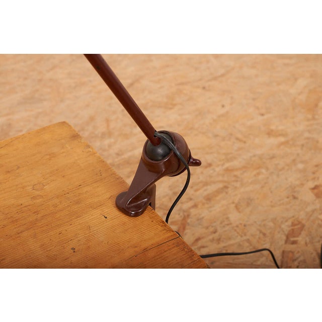 Clamp Light Model 201 in Metal Frame in Red by Bernard-Albin Gras, 1921 For Sale - Image 6 of 10