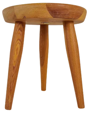 Scandinavian Modern Sculptural Stool in Pine from Rima, Sweden, 1970s