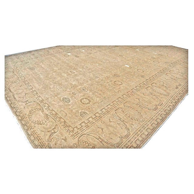Condition: Antique/Distressed - Origin: Persia - Circa: 1930s - Design: Malayer - Actual Size: 9'x12'8" - Thickness: 1/4"...