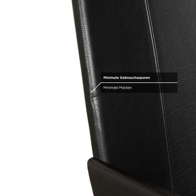 Black Leather and Metal Cantilever Chairs from KFF, Set of 6 For Sale - Image 6 of 14