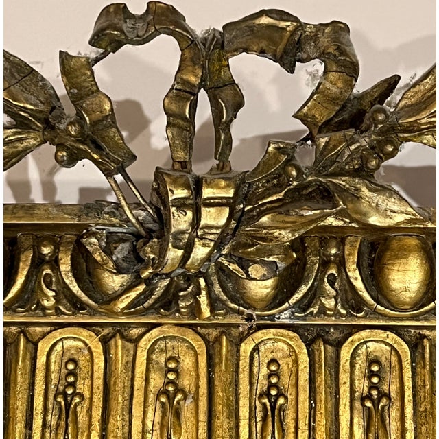 Antique French Guilded Gold Carved Wood Canopy Crown Wood Bed Crown