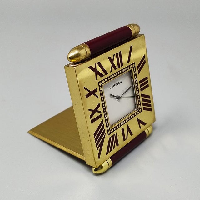 Alarm Clock Pendulette from Cartier, Swiss, 1990s For Sale - Image 4 of 10