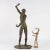 Metal sculpture depicting Hercules armed with a club, fighting against the Hydra. Patina to simulate belonging to an...