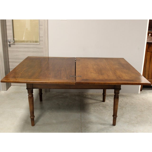 Wood Italian Charles X Extendable Table in Walnut For Sale - Image 7 of 14