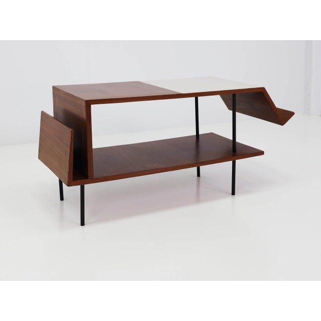 French Coffee Table with Double Top and Magazine Rack by André Monpoix, 1953, in Very Good conditions. Designed 1950 to...