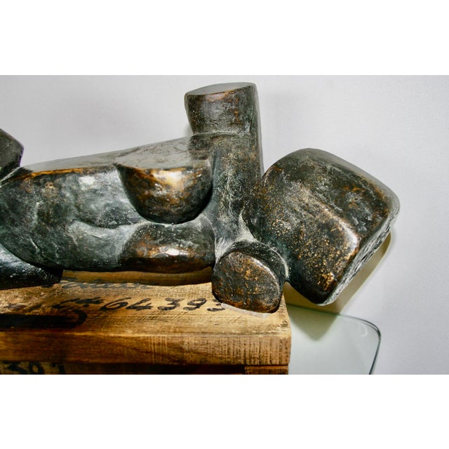 Margot Eberle, Patinated Cubist Sculpture, 1987, Bronze For Sale - Image 4 of 13
