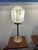 1930s Art Deco Brass Table Lamps With Art Glass European Shades - a Pair For Sale - Image 4 of 4