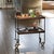 American Walnut Bar Cart With Locking Casters, Two Tier Rolling Serving Cart, Wooden Mobile Coffee Station For Sale - Image 3 of 12