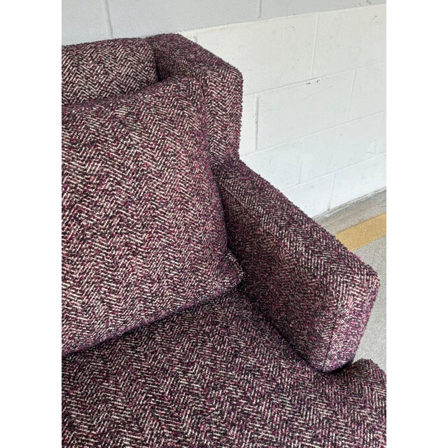 Revelation Modern Tweedy Bird Purple Finch Unwind Swivel Chairs Pair For Sale In Atlanta - Image 6 of 8