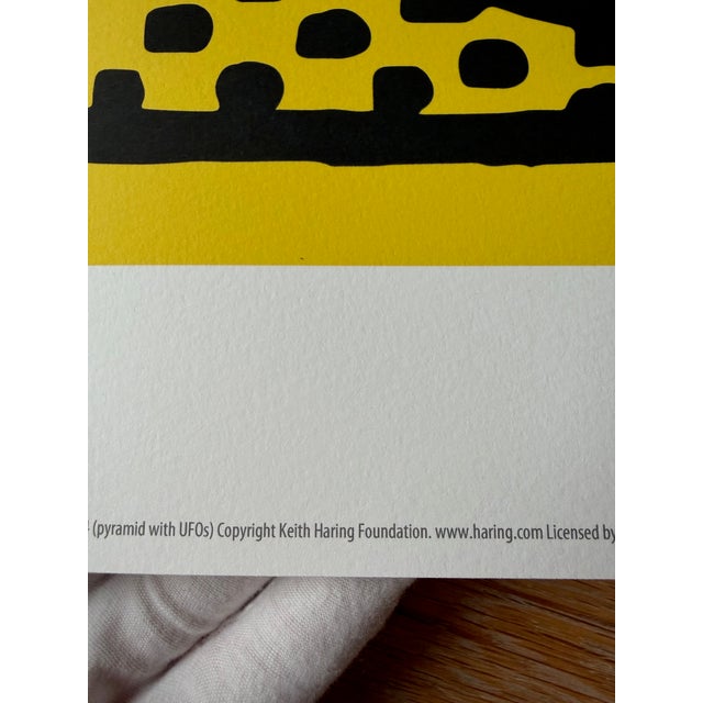 Keith Haring Keith Haring (1958-1990), Untitled, 1984, (Pyramid With UFOs), Copyright Keith Haring Foundation, Licensed by Artestar New York Reproduction For Sale - Image 4 of 12
