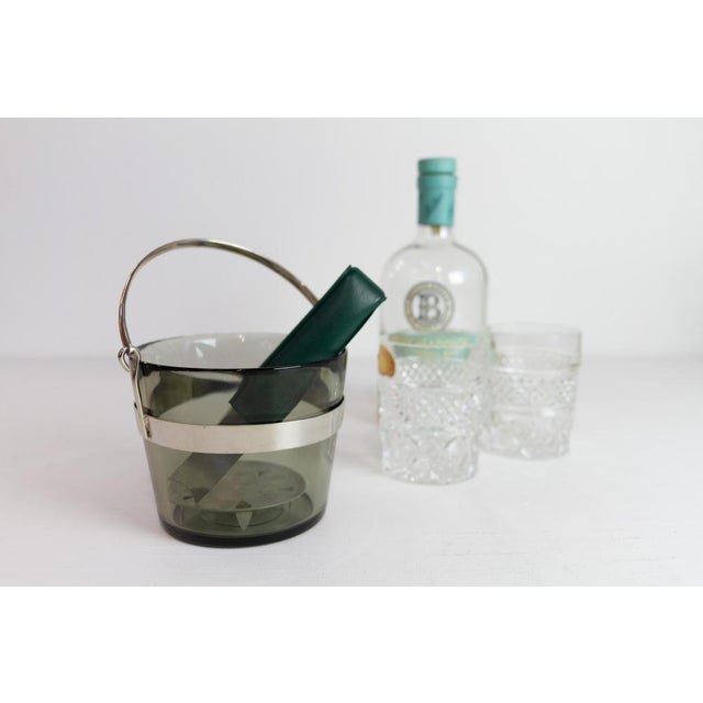 Swedish Glass Ice Bucket by Sven Palmqvist for Orrefors, 1960s. For Sale - Image 11 of 17