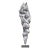 "Columnar I" Original Three-Dimensional Silver Lightweight Metal Abstract Elongated Organic Shape Sculpture by Atticus Adams For Sale