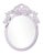 Contemporary Fleur Home Garden District Thalia Oval Mirror in Lite Lavender, 28x39 For Sale - Image 3 of 3