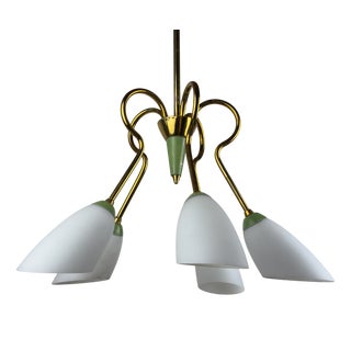 Vintage Stilnovo Chandelier, Italy 1940-50s, 1950s For Sale