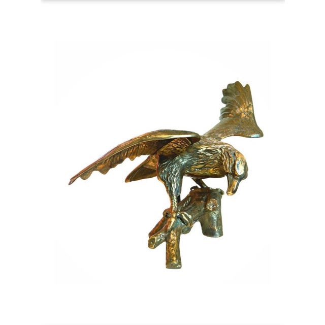 Vintage Brass American Bald Eagle Sculpture For Sale In Miami - Image 6 of 7