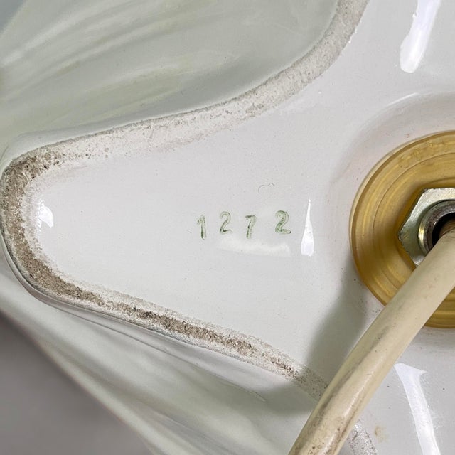 Mid-Century Modern Italian Ceramic Shells Table Lamp by Este Ceramiche, 1960s For Sale - Image 12 of 14