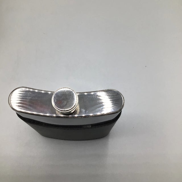 Vintage Mad Man Elite Stainless Steel Flask Set With 4 Shot Glasses, 1 Flask and 1 Funnel in Original Gift Box - 7 Piece For Sale In Sacramento - Image 6 of 13