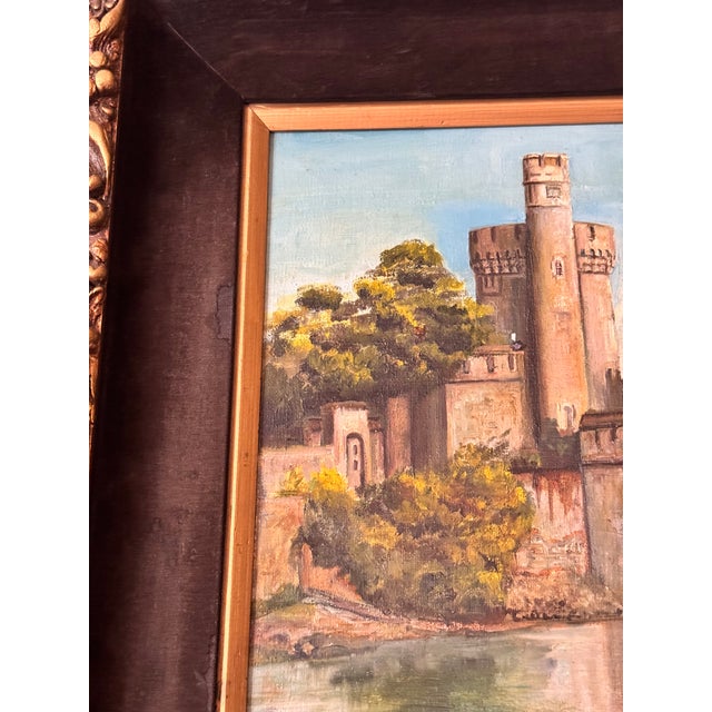Made in Ireland 1969 Black Rock Castle Oil Painting For Sale - Image 15 of 15