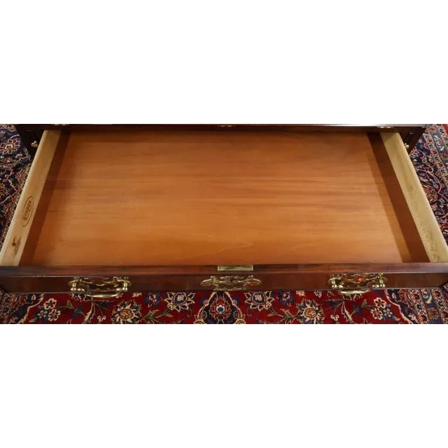 Kindel Furniture National Trust Collection Mahogany Carved Secretary Desk For Sale - Image 9 of 18