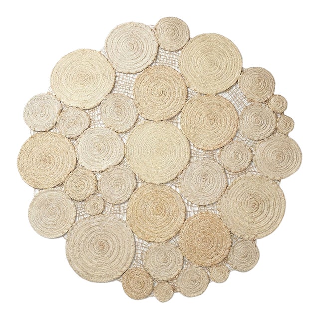 One-of-a-Kind Large 59" Handwoven Palm Fiber Wall Sculpture For Sale