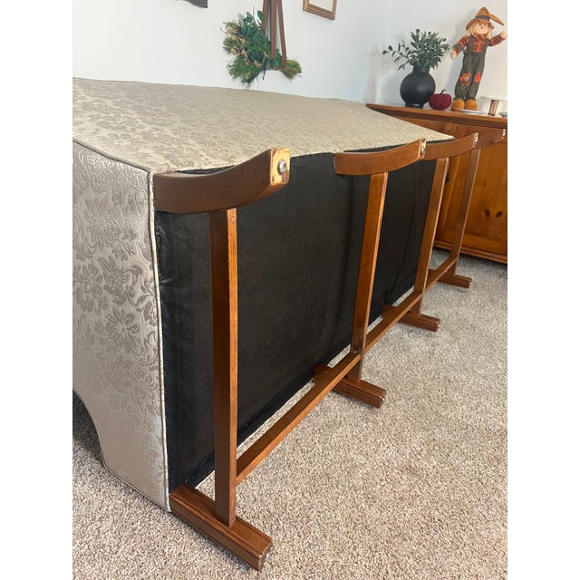 Green 1980s Custom Chippendale Camelback Mahogany Sofa For Sale - Image 8 of 15