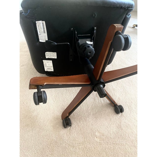 Late 20th Century Late 20th Century Exquisite Kimball International Executive Black Office Desk Chair Excellent Condition For Sale - Image 5 of 10