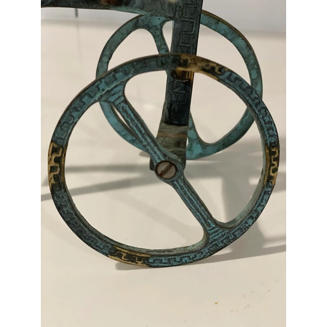 Mid-Century Modern Bronze Etruscan Horse and Chariot Sculpture in the Style of Frederick Weinberg For Sale - Image 3 of 6