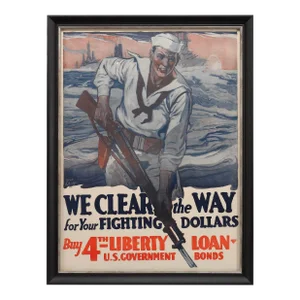 "We Clear the Way for Your Fighting Dollars" Wwi Fourth Liberty Loan Poster by Scott Ethridge