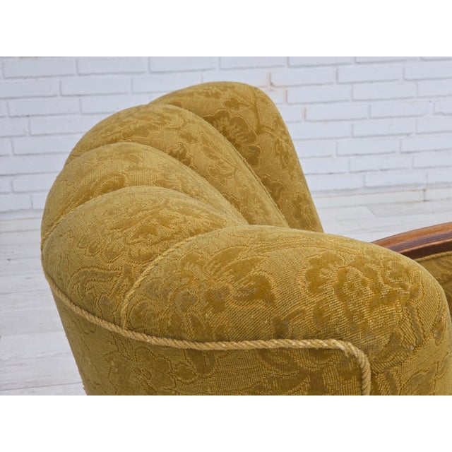 Danish Oak and Wool Armchair, 1960s For Sale - Image 14 of 18