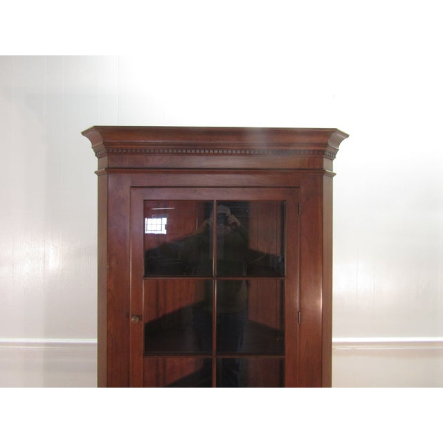 1980s 1980s Pennsylvania House Solid Cherry Corner China Cabinet For Sale - Image 5 of 9