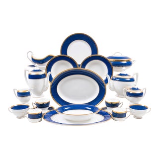 Complete English Porcelain Dinner Service for 12 People With Coffee/Tea Service For Sale