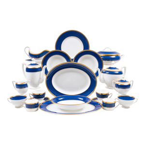 Complete English Porcelain Dinner Service for 12 People With Coffee/Tea Service