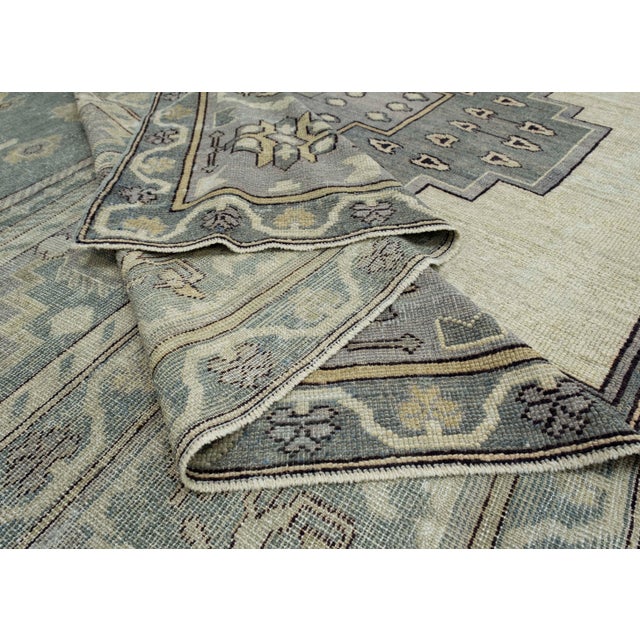 Gray Turkish Oushak Rug 12'2" x 14'5" #18681 For Sale - Image 8 of 8