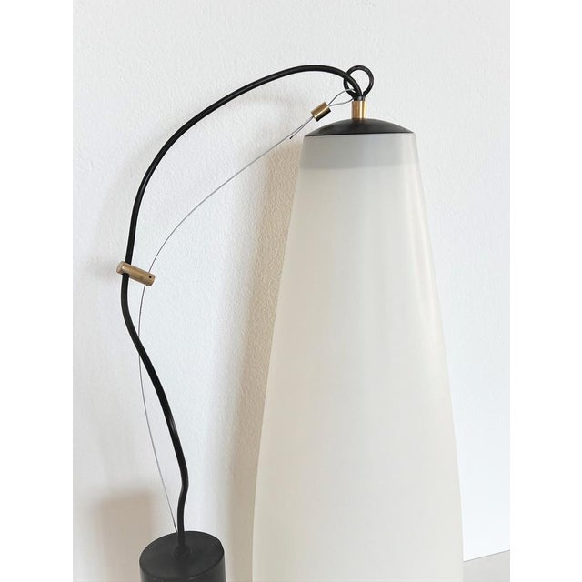 Mid-Century Modern Mid-Century Modern Italian Pendant Light in Milky White Glass, 1970s For Sale - Image 3 of 17