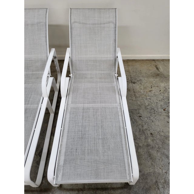 1980s Brown Jordan Quantum Chaise Lounge Patio Chairs by Richard