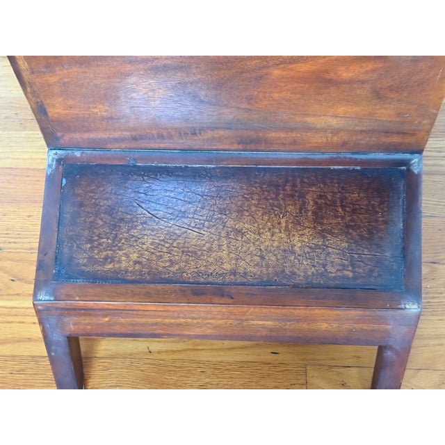 1980s Regency Mahogany and Cane Metamorphic Chair to Steps For Sale - Image 12 of 16