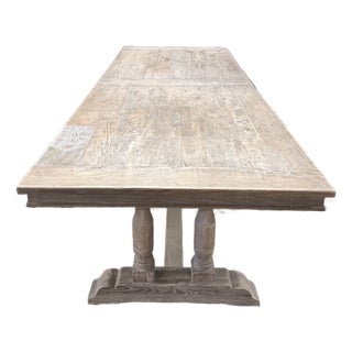 Vintage Restoration Hardware Trestle Dining Table For Sale