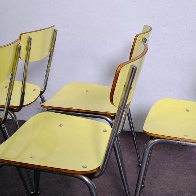 Yellow Vintage Formica Kitchen Chair, 1960s For Sale - Image 8 of 18