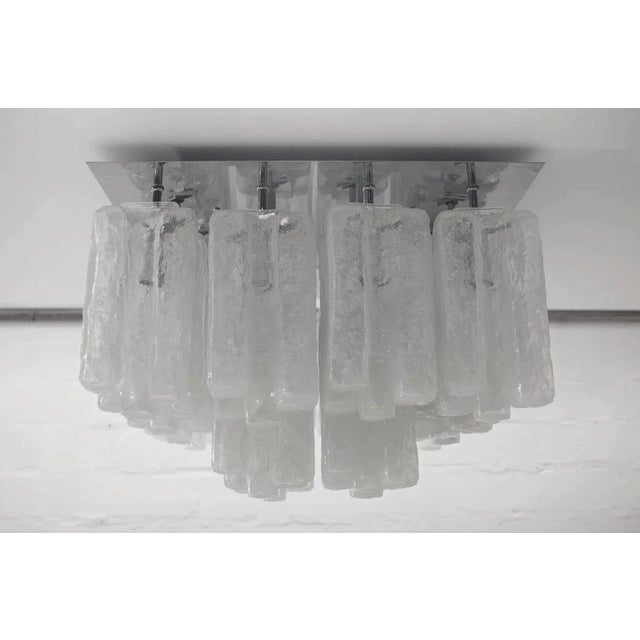 Mid-Century Modern Ice Glass Ceiling Lamp from Kalmar Franken Kg, 1960s For Sale - Image 3 of 11